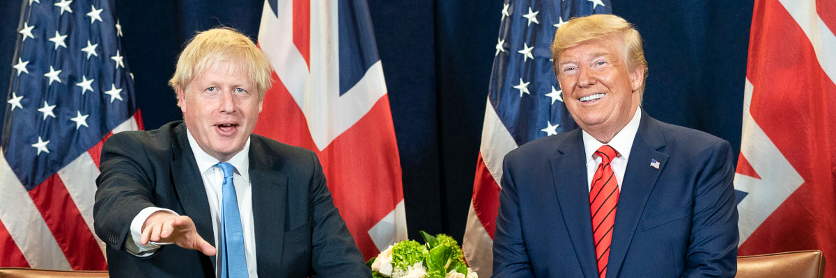 Former President Donald Trump with former PM Boris Johnson